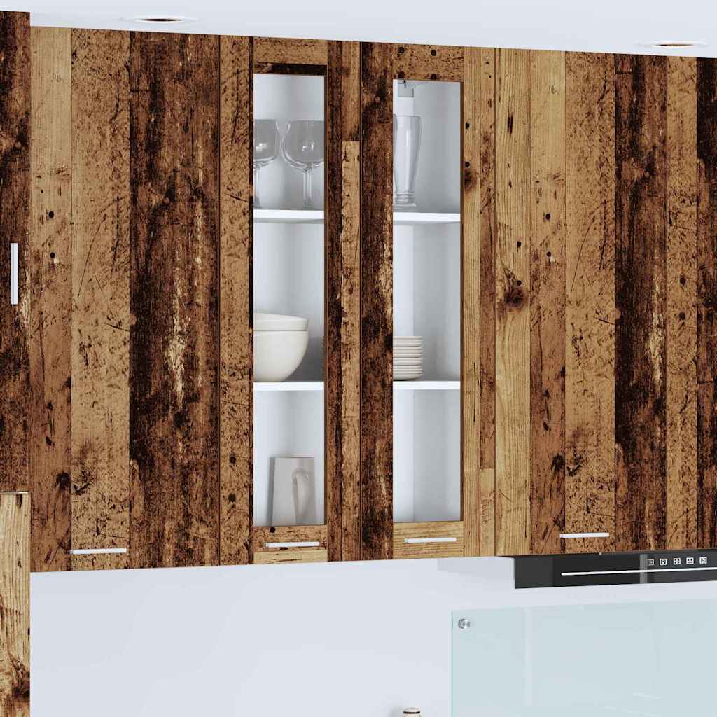 Hanging Cabinet with Door Rustic Wood Finish 60 X 31 X 100 Cm Engineered Wood
