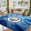 Manchester City Design Crystal Velvet Rug Soft Decorative Mat for Bedroom Entrance