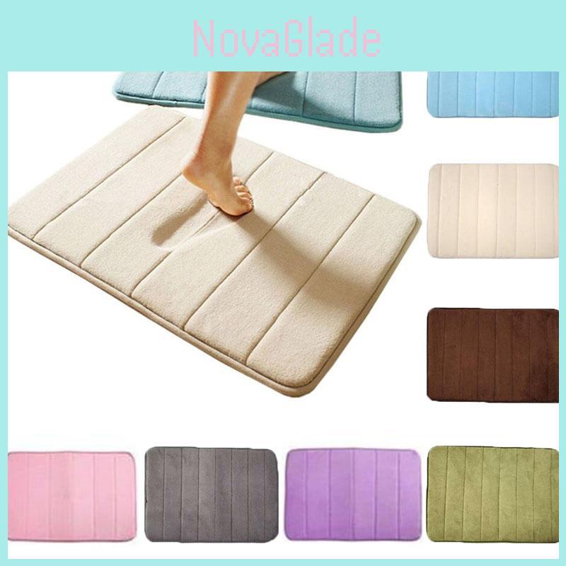 Luxuriously Soft Memory Foam Bath Mat With Coral Velvet And Non-slip Bottom