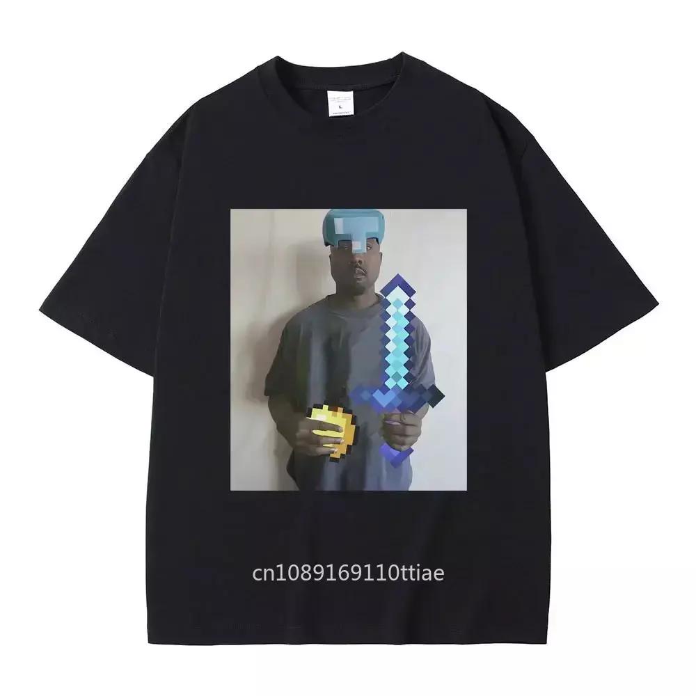 Funny Kanye West Meme Graphic T-Shirt Men's Women Vintage Hip Hop Rap Casual T Shirts Cotton Short Sleeve Oversized T Shirt Tops