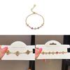 18k Gold Plated Zircon Lucky Clover Flower Bracelet For Women Gift