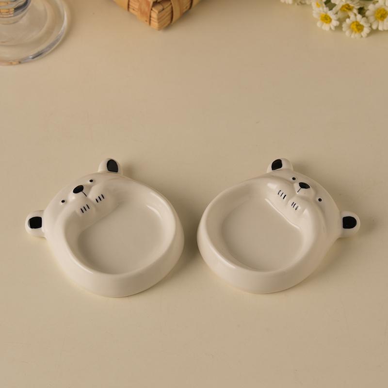 Ceramic Small Flavor Plate, Cute Little Dog Sauce Plate, Butter Small Plate, Mini Sushi Soy Sauce Dipping Bowl
