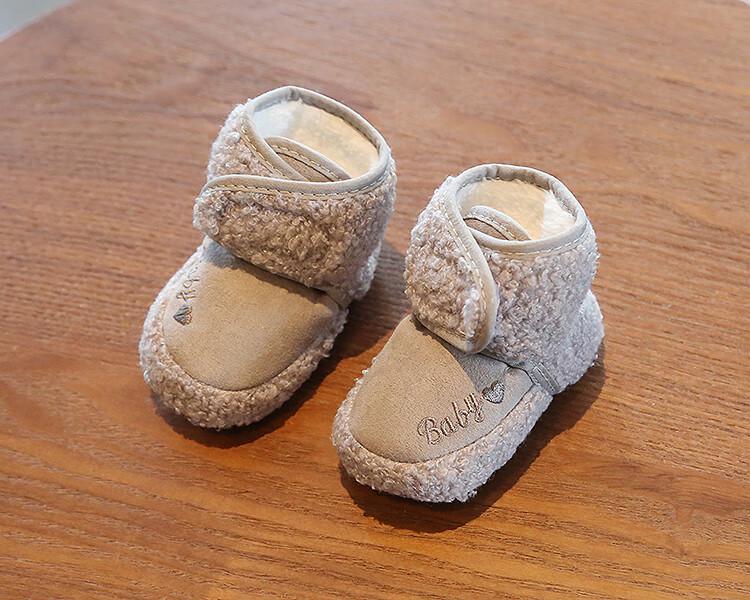 Winter Velvet Baby Shoes - Non-Slip, Soft Sole, Cotton Prewalker for Boys & Girls