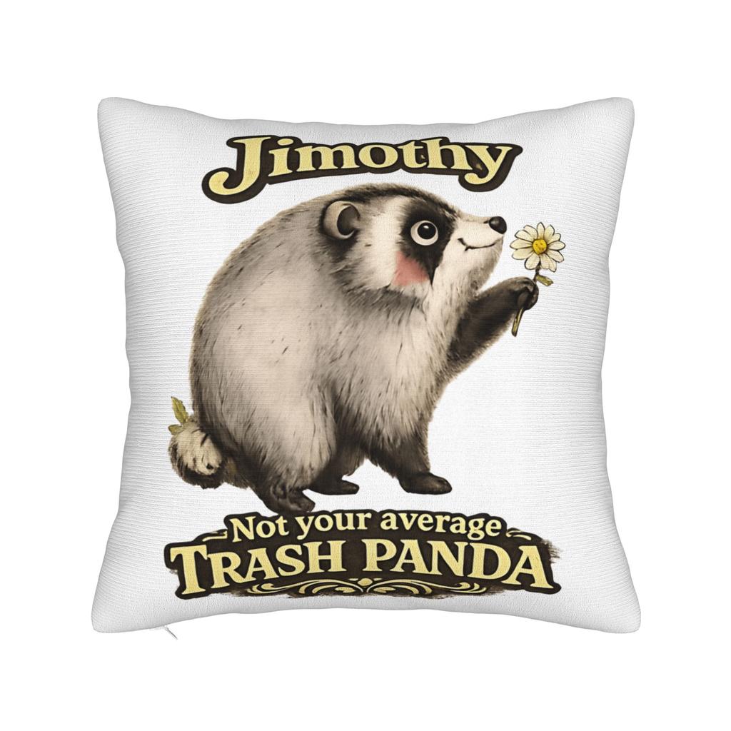 Jimothy the Ballard Seattle Raccoon Pillow Case Retro Trendy Pillow Cover Custom Pillowcases For Sofa Couch Bed Living Room