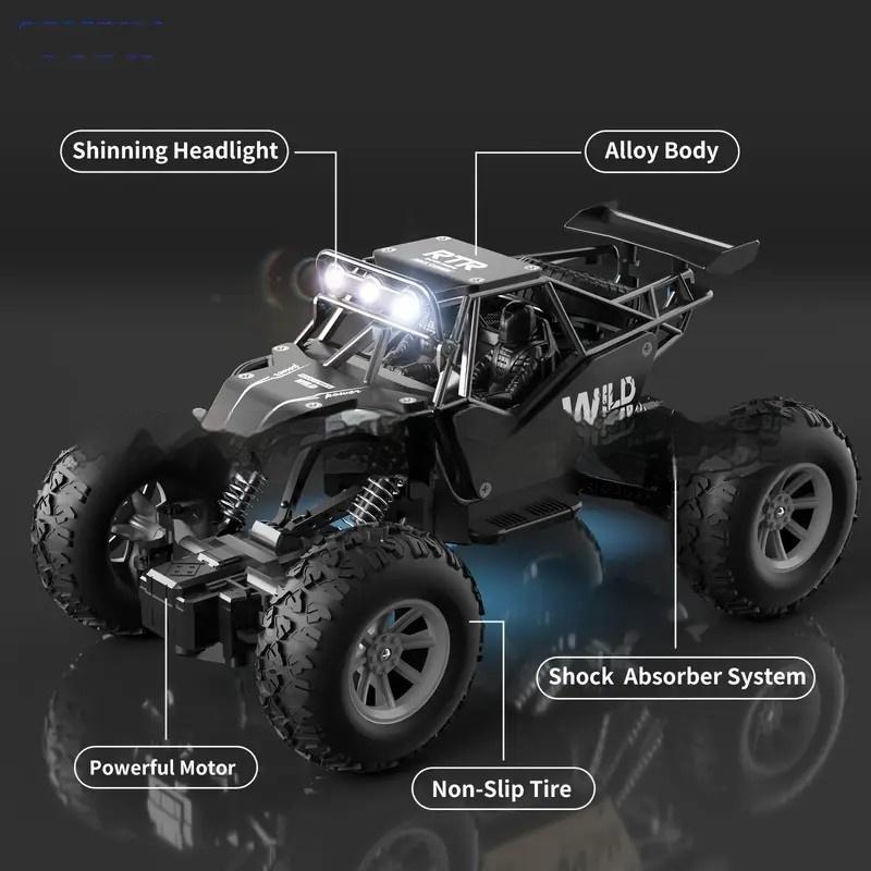 4Wd Rc Car Off-Road 4X4 Remote Control Buggy Truck With Led Lights Racing Drift Toy For Boys And Girls Children'S Gift