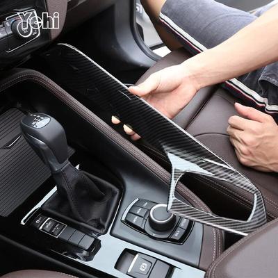 LHD Dla BMW X1 F48 2016- Akcesoria Samochodowe Włókno Węglowe ABS Samochodowy Panel Multimedialny Centralnej Konsoli Dla BMW X2 F47 2018-