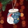 New Christmas Painted Resin Santa Claus Heart Pendant Retro Style Christmas Tree Imitation Ceramic Decoration navidad 2025