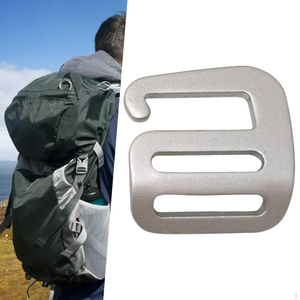 Adjustable 25mm Aluminum Alloy Buckles G Hooks for Backpack Strap Outdoor Survival Camping Equipment