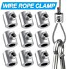 10pcs For 2mm Wire Rope Clamp  Copper Suspension Clips Single Hole Retainer Clip Adjustable Screw Fixing Hardware Accessories