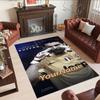 Juventus Customized Name Carpet Suitable for Balcony Study Room Playrooms Dormitory Anti-slip Rug Office Home Decor Birthday/Christmas Gift