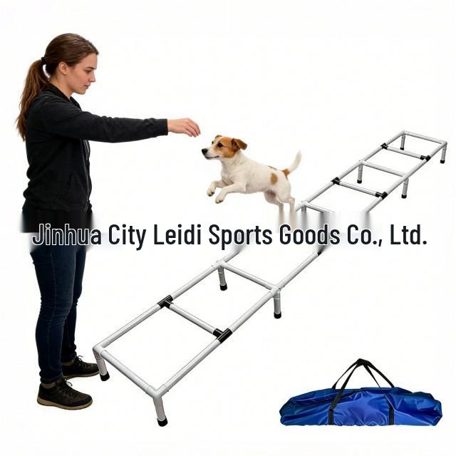 Dog Agility Training Poles & Ladder Set - Outdoor Sports Equipment for All Dog Breeds