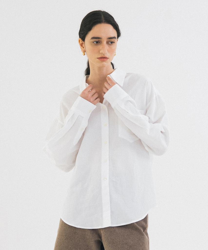 Siyajyu Sitp5198 Linen Blend Pure Shirt_White