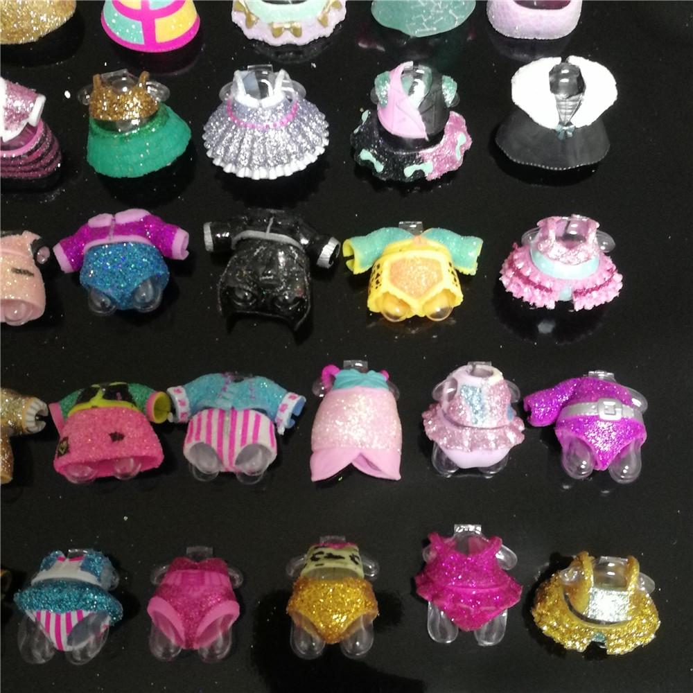 5/10/20pcs / Lot Glitter Dress Clothes Lols  Dolls Accessory for 8cm Sister Mini Outfits Kid Girls Toy Gift Randomly