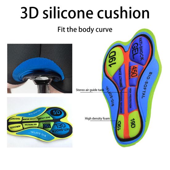 Bike Saddle Cushion Ergonomics Soft Impact Resistance Silicone Sponge Cycling Clothing Pants Cushion Bike Accessories