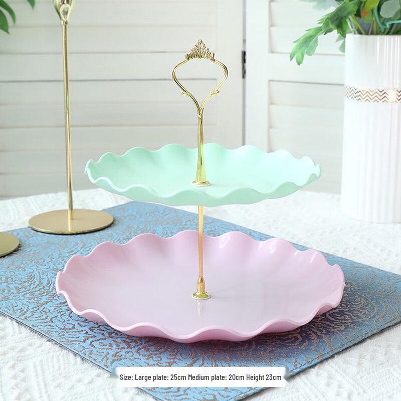 Multi-layer Nordic Style Wavy Colorful Fruit & Candy Tray