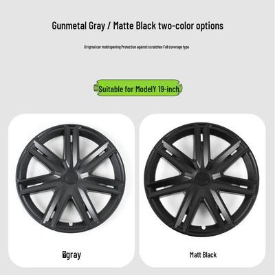 Compatible Wheel Cover for Tesla Model Y, 19-inch Cyclone Hub Protective Accessory
