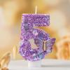 Innovative Purple Butterfly Digital Birthday Holiday Celebration Candle Cake Party