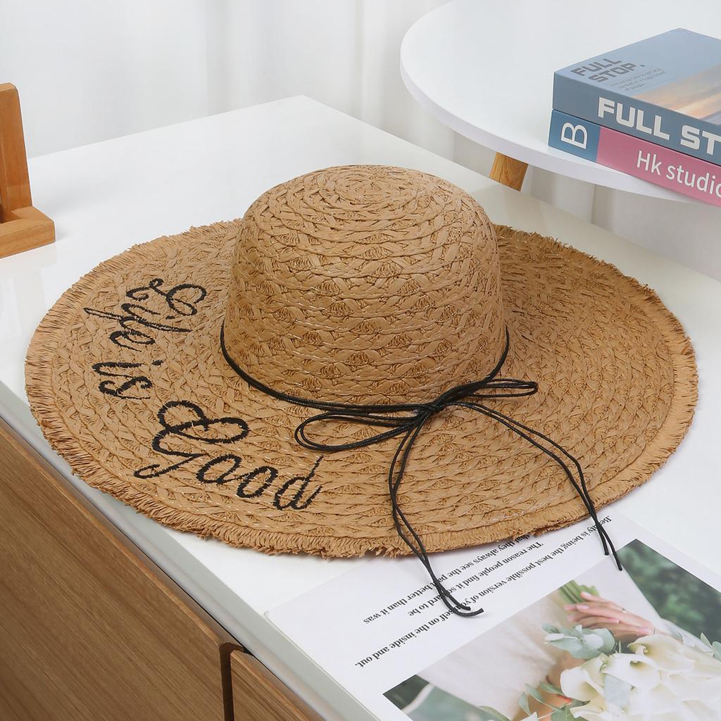 Summer Internet celebrity straw hat collection girls summer seaside vacation sweet raffia weaving sun hat