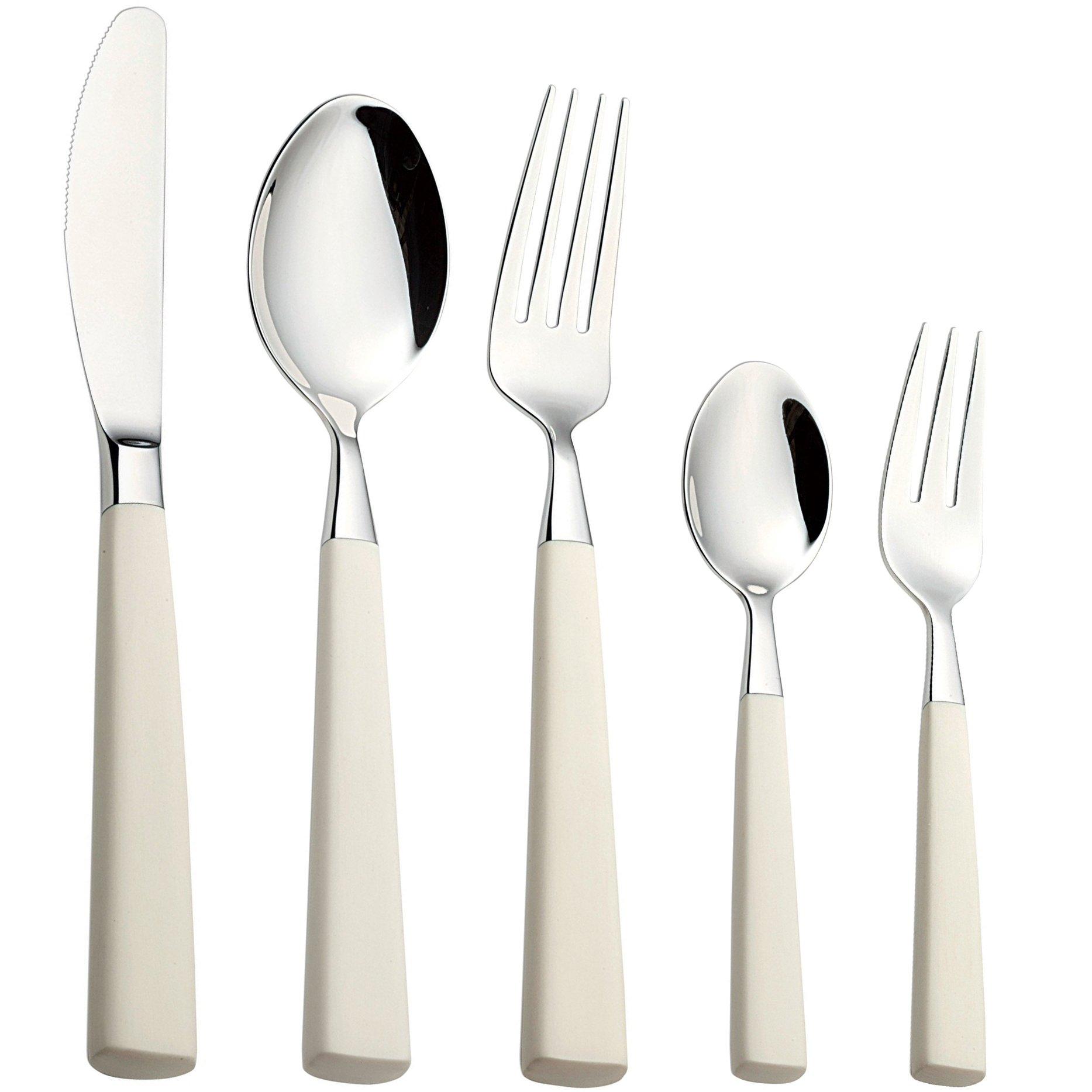 

Todai Ivon White Dinner Cutlery Set 5pcs Made in Japan белый