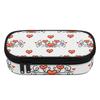 Pencil Pouch High Capacity 300D Polyester Zip Around Closure with Mesh Pocket Removable Divider and Pen Slots for School and Study