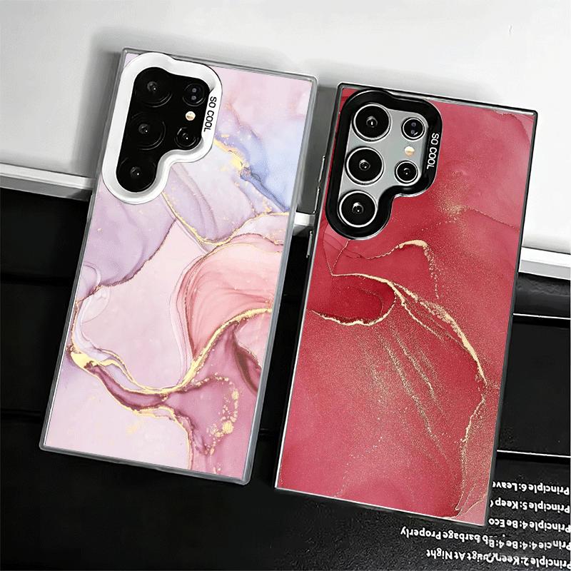 Gold Granite Marble Pattern Shockproof Phone Case for Samsung Galaxy S26 Edge S25 Ultra S24 FE S23 Plus S21 Cover Anti Fall Fund