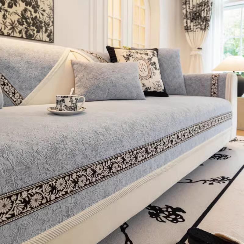 Chenier Sofa Cushion, Four-Season Universal Non-Slip Seat Cushion  New Light Luxury High-End Sofa Cover Cover Cloth Towel