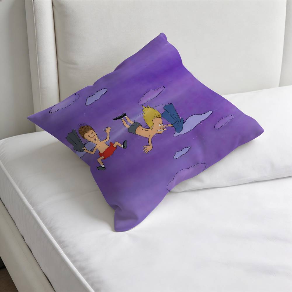 BBeavis and Butt HHead Square Pillow Cover Decorative Throw Pillow Case for Sofa Couch Bed Home Car Living Room Decoration