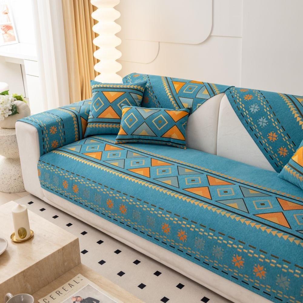 Nordiske Chenille Sofatrekk til Stue Sklisikre Støvtette Sofatrekk Universelle Bøhmiske Vaskbare Sofaer Funda Sofa
