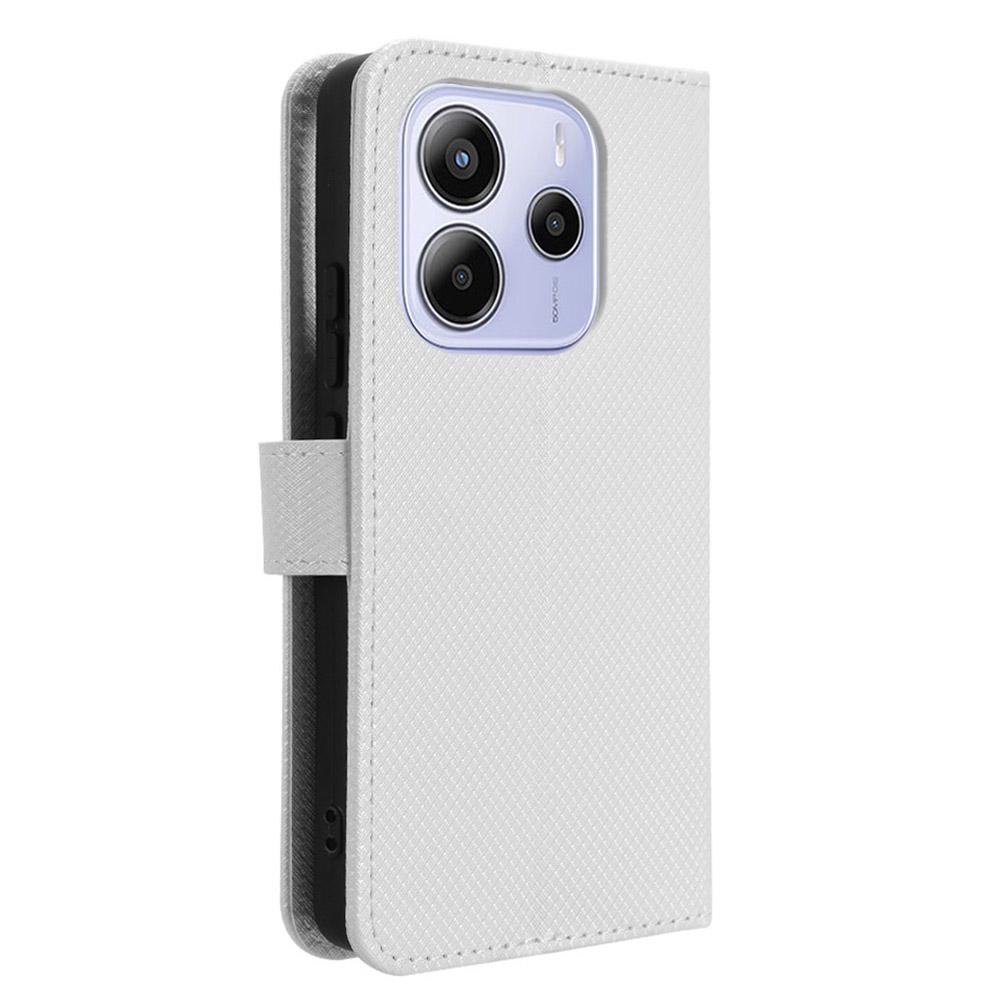 Dla Xiaomi Redmi Note 14 4G (163.25mm) Etui PU Skóra Tekstura Diamentu Portfel Pokrowiec na Telefon