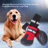 4pcs Pet Dog Shoes Reflective Waterproof Dog Boots Pets Booties Anti-Slip Socks Footwear For Medium Large Dog