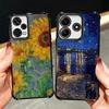 Van Gogh Oil Painting Aesthetics Soft Phone Case For Xiaomi Redmi Note 14 15 Pro Plus 13 12 11S 11T 5G 10 9S 9 Plating Anti-Fall