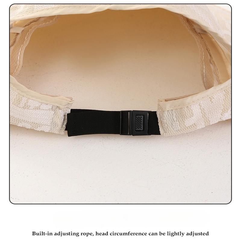 1Pc Summer Lace Empty Top Big Eaves Hat Children, New Big Brim Sun Hat Casual Ponytail Sun