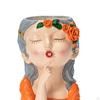 Flower Pot Sculpture Fresh Unique Bust Vase with Hole for Home Decor Outdoor