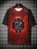 Vintage Shirt for Men Mechanical Tools 3D Print T-Shirts Short Sleeve Jersey Casual Tops Oversized Fashion Breathable Clothing