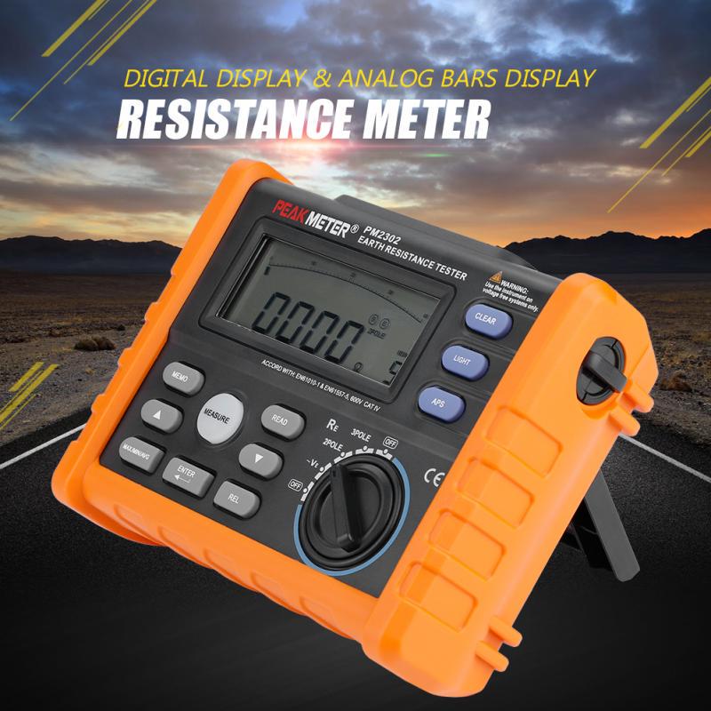Resistance Meter Digital Earth Resistance Tester 0~4K ohm 100 Groups Data Logging Resistance Meter Digital Earth Resistance Tester 0~4K ohm 100 Groups Data Logging