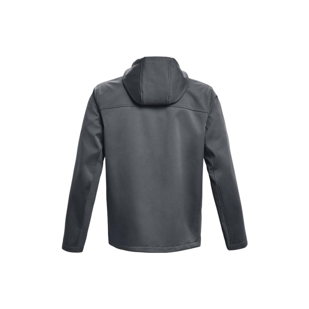 Under Armour Solid Color Brand Logo Zip-Up Hooded Jacket Men jackets Peach Gray 1371587-012