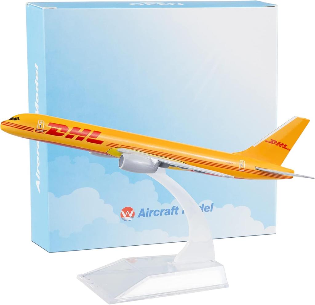 16cm B757 Simulation DHL Airways 1/400 Scale Metal Alloy Airplane Model With Aircraft Base Aviation Plane Model Room Ornament