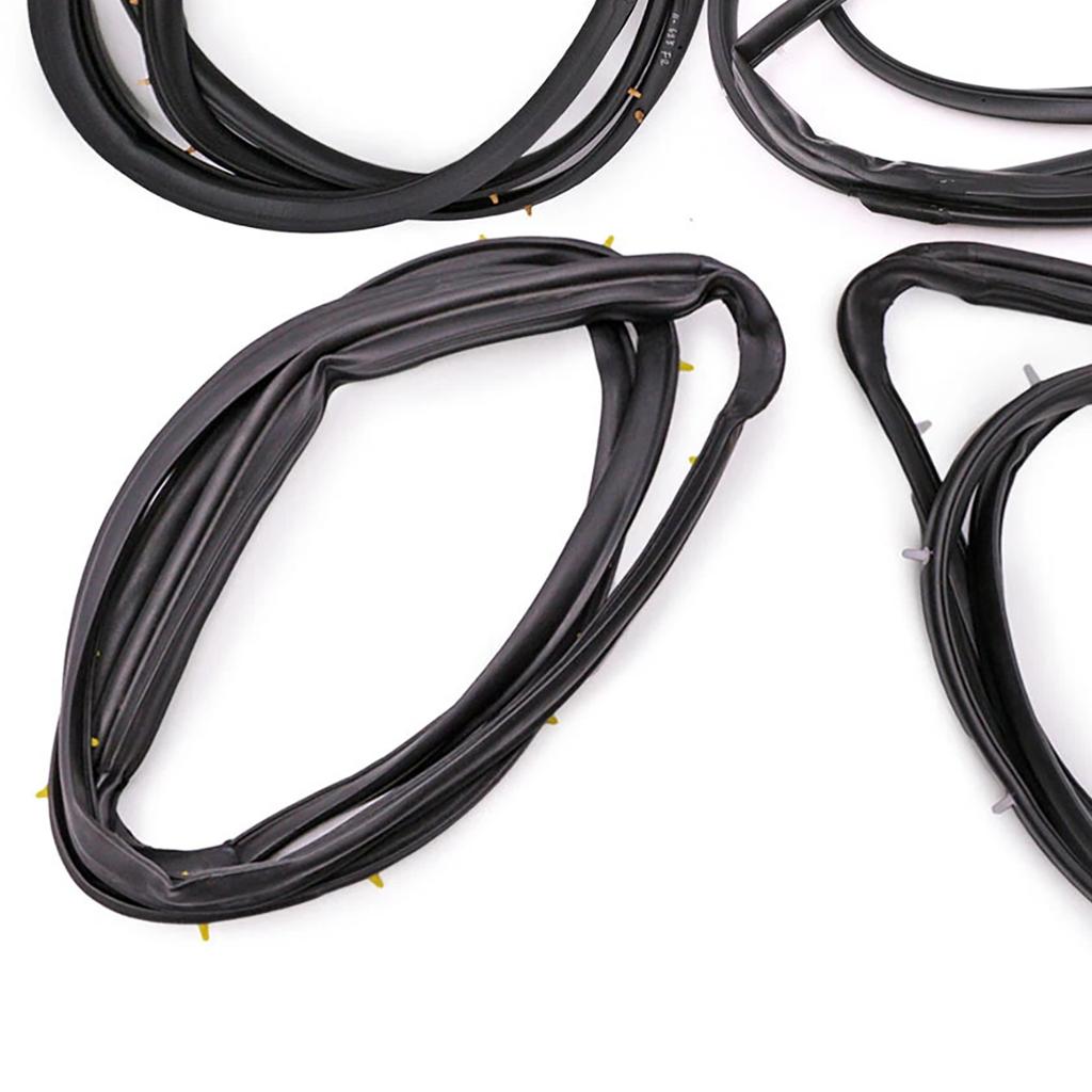 4PCS Front Rear Door Rubber Seal Weatherstrip For Nissan D22 Frontier 1998-2005