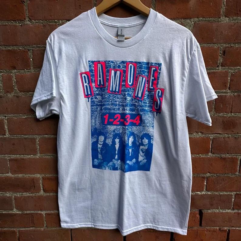 

Ramones rock punk short sleeve light blue classic shirt VK01955 Unisex T-Shirt XL