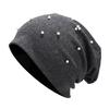 Fashion Women Stretch Headgear  Color Beading Pearl Head Scarf Wrap Hat Cap