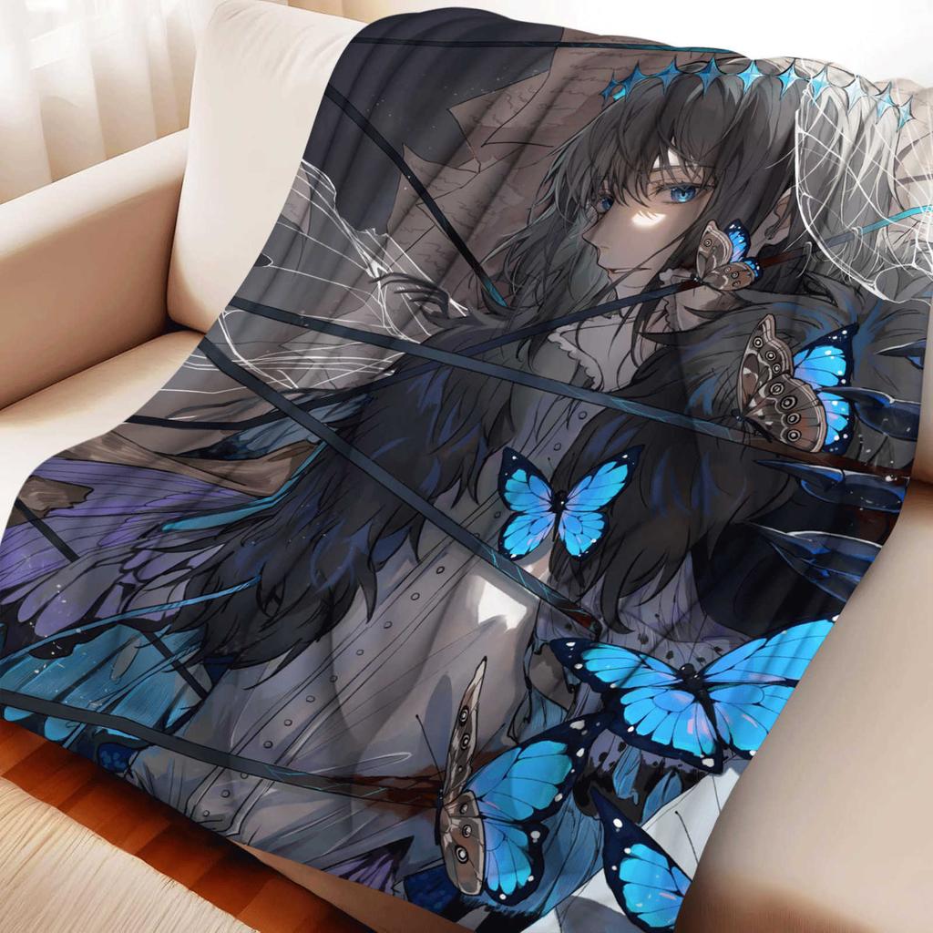 Cartoon Fate/Grand Order Oberon Flannel Blanket Cover Warm Soft Anime Blanket Multifunctional Decor Home Universal Blankets
