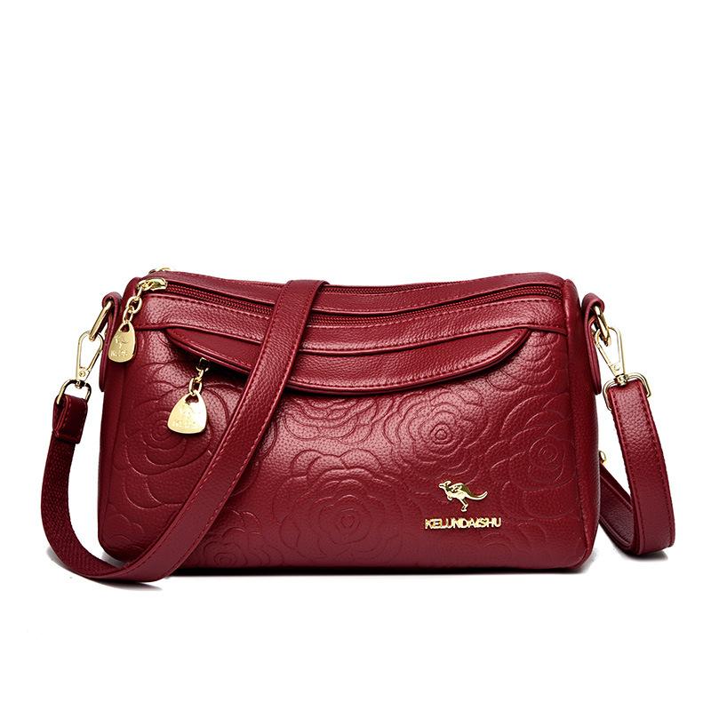 New soft leather women's bag fashionable versatile shoulder bag large capacity women's messenger bag