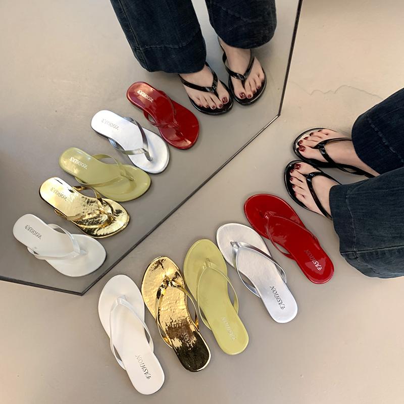 Fashion Women Flip Flops Wedges Heel Slippers Casual Outdoor Slippers High Heels Shoes Women Big Size Party Evening Sandals Slides Women