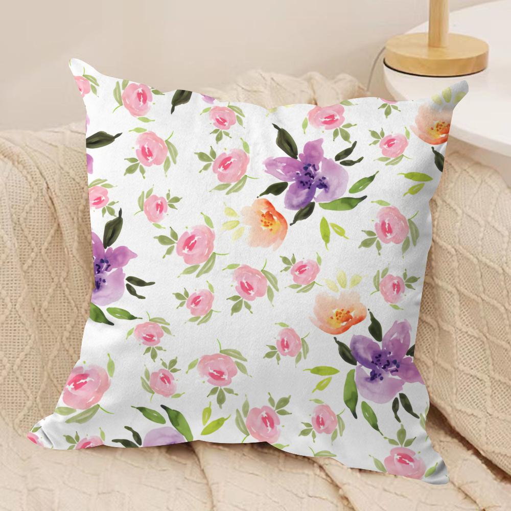 minimalist floral Art Cushion Cover Soft Plush Fabric DoubleSided Printed Cushion Covers for All Seasons Modern HomeDecor Gift