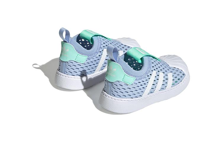 adidas Originals SUPERSTAR 360 2.0 360 2 Mesh Low Top Skateboard Shoes Blue White Infant And Toddler FZ5606