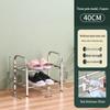 Stainless Steel Multi-layer Shoe Rack, Space-Saving Floor-Standing Shelf for Home and Dormitory Entrance.