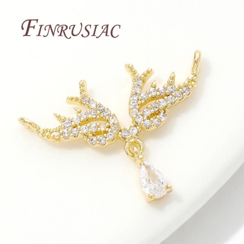 18K Real Gold Plated Connectors For Jewelry,Butterfly Charms For Jewelry Making Pendant For Needlework,DIY Necklace Accessories