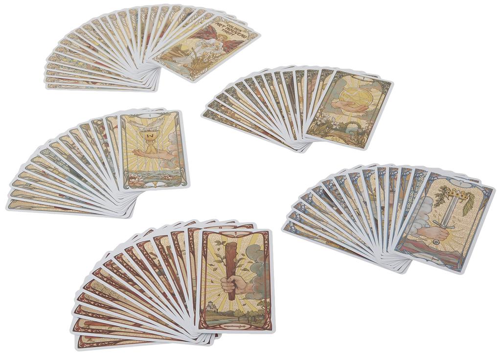 Kancharo Tarot Card Set Art Nouveau Includes Japanese Tarot Card Instructions Pouch 78-Card [Golden Tarot] & (Authentic)