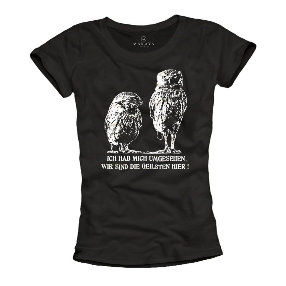 Funny Ladies Shirts Women Top Black Owl Funny Sayings Funny Cool Tops Unisex T-Shirt XXL