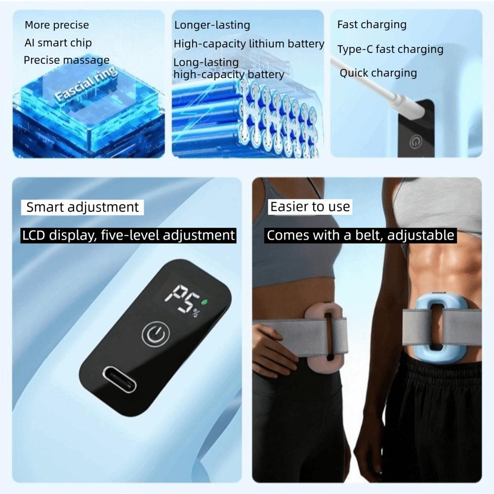 Portable Fascia Massager Ergonomic Handheld Massager Fitness Equipment Massage Ring Muscle Massage